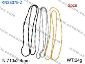 Staineless Steel Small Gold-plating Chain - KN38079-Z