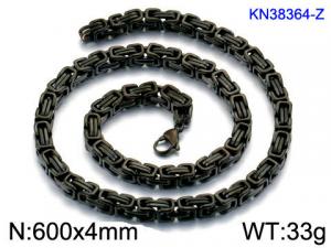 Stainless Steel Black-plating Necklace - KN38364-Z