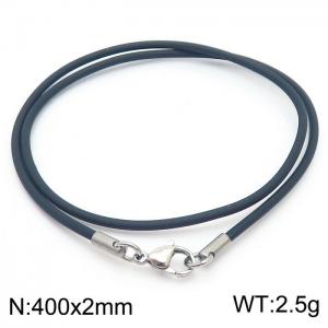 Stainless Steel Clasp with Rubber Cord - KN6501-Z