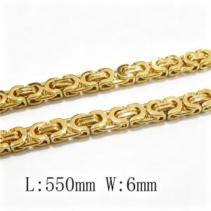 SS Gold-Plating Necklace - KN7774-H