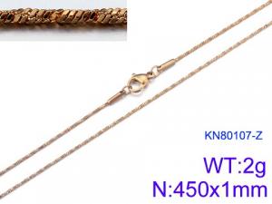 Staineless Steel Small Gold-plating Chain - KN80107-Z