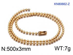 Staineless Steel Small Gold-plating Chain - KN80662-Z