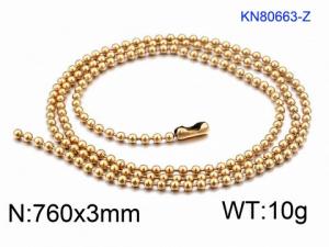 Staineless Steel Small Gold-plating Chain - KN80663-Z