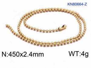 Staineless Steel Small Gold-plating Chain - KN80664-Z