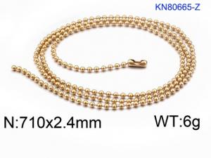 Staineless Steel Small Gold-plating Chain - KN80665-Z