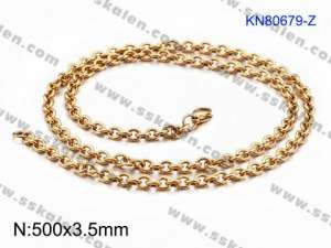 Staineless Steel Small Gold-plating Chain - KN80679-Z
