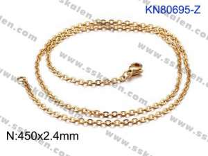Staineless Steel Small Gold-plating Chain - KN80695-Z