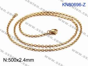 Staineless Steel Small Gold-plating Chain - KN80696-Z