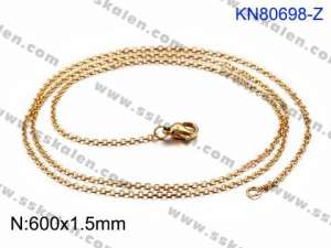 Staineless Steel Small Gold-plating Chain - KN80698-Z