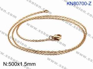 Staineless Steel Small Gold-plating Chain - KN80700-Z