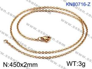 Staineless Steel Small Gold-plating Chain - KN80716-Z