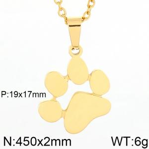SS Gold-Plating Necklace - KN81472-K