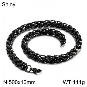 Stainless Steel Black-plating Necklace - KN82294-Z