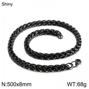 Stainless Steel Black-plating Necklace - KN82314-Z