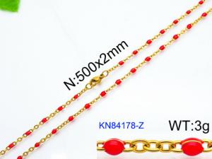 Staineless Steel Small Gold-plating Chain - KN84178-Z