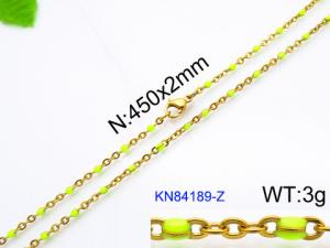 Staineless Steel Small Gold-plating Chain - KN84189-Z