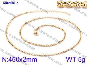 Staineless Steel Small Gold-plating Chain - KN84685-K