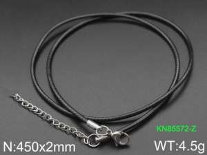 Stainless Steel Clasp with Fabric Cord - KN85572-Z