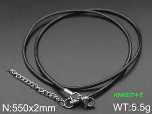 Stainless Steel Clasp with Fabric Cord - KN85574-Z