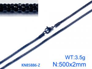 Stainless Steel Black-plating Necklace - KN85886-Z