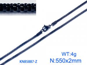 Stainless Steel Black-plating Necklace - KN85887-Z