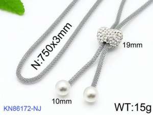 Stainless Steel Necklace - KN86172-NJ