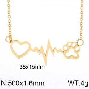 SS Gold-Plating Necklace - KN87423-K