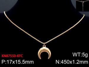 SS Rose Gold-Plating Necklace - KN87550-KFC