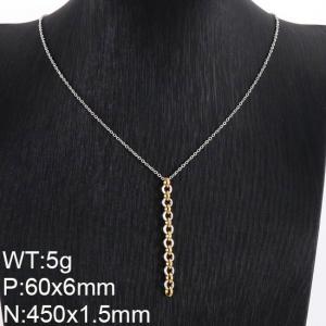SS Gold-Plating Necklace - KN87979-K