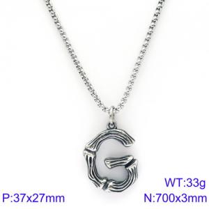Stainless Steel Necklace - KN88085-KHX