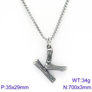 Stainless Steel Necklace - KN88089-KHX