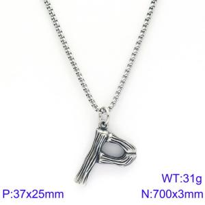 Stainless Steel Necklace - KN88094-KHX