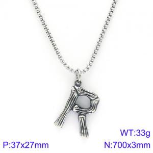 Stainless Steel Necklace - KN88096-KHX