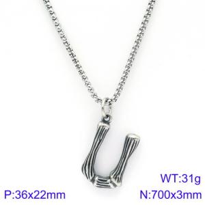 Stainless Steel Necklace - KN88099-KHX