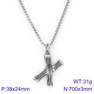 Stainless Steel Necklace - KN88102-KHX