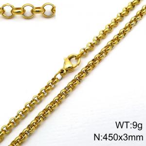 Staineless Steel Small Gold-plating Chain - KN89096-Z
