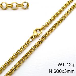 Staineless Steel Small Gold-plating Chain - KN89099-Z