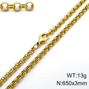 Staineless Steel Small Gold-plating Chain - KN89100-Z