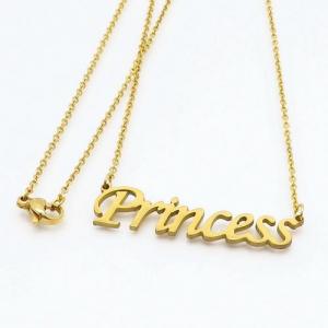 SS Gold-Plating Necklace - KN89494-SS