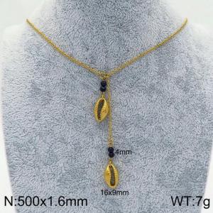 SS Gold-Plating Necklace - KN90380-Z