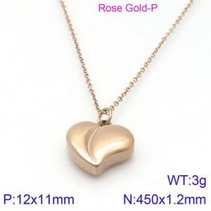 SS Rose Gold-Plating Necklace - KN91175-KFC