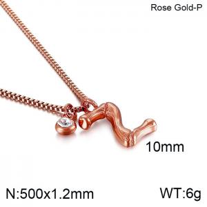 SS Rose Gold-Plating Necklace - KN91781-KFC