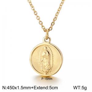 SS Gold-Plating Necklace - KN92085-KFC