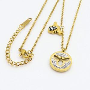 Stainless Steel Stone Necklace - KN92402-PH