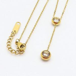Stainless Steel Stone Necklace - KN92415-PH