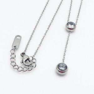 Stainless Steel Stone Necklace - KN92417-PH