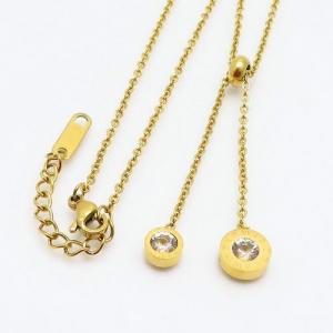 Stainless Steel Stone Necklace - KN92432-PH
