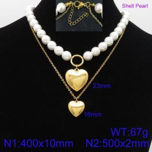 Shell Pearl Necklaces - KN92649-Z