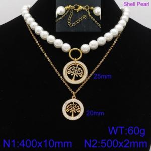 Shell Pearl Necklaces - KN92653-Z