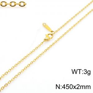 Staineless Steel Small Gold-plating Chain - KN9573-D